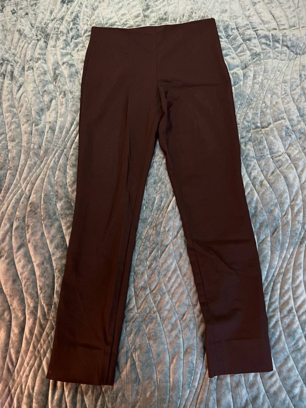 DVF Classic Straight-Leg Black Pants lightweight wool size 2 EUC